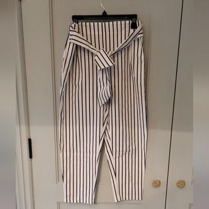 ITALIAN Black and white striped pants